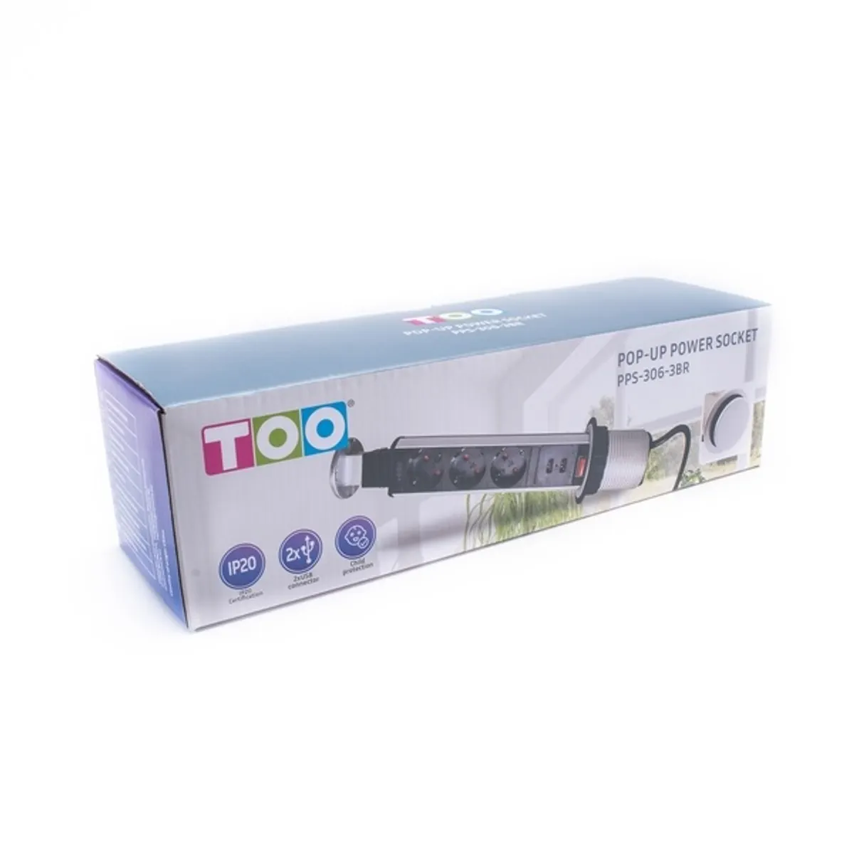 Too PPS-306-3BR beépíthető elosztó 3x schuko 2x usb-a 1,8 m ip20 #6