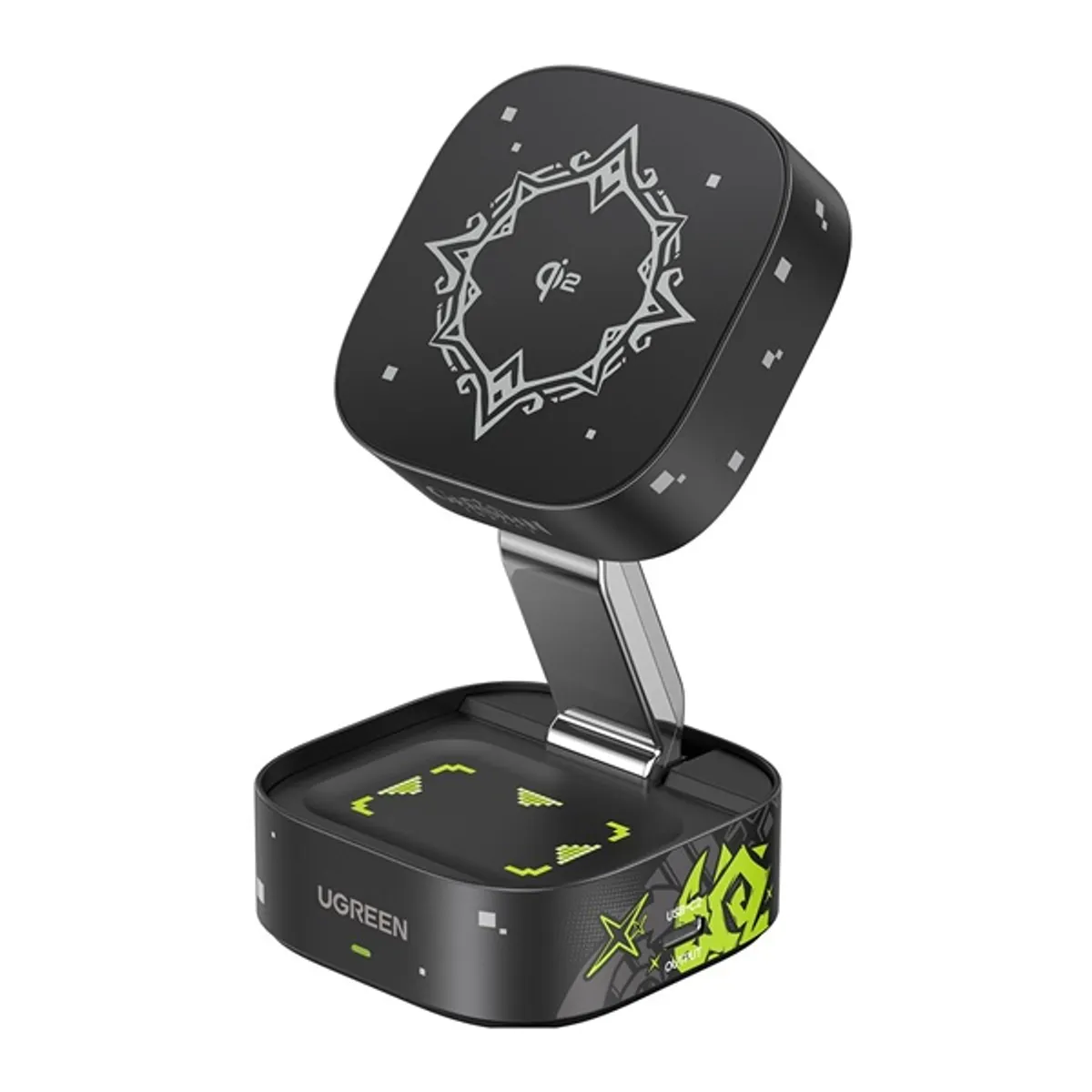UGREEN 35316GI W702 Qi2 2in1 töltőállomás Apple Watch iPhone AirPods 15 W vezeték nélküli töltés asztali állvány #1