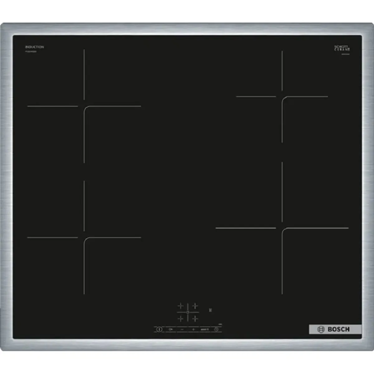 Bosch PUE64KBB5E indukciós főzőlap 4 zónás PowerBoost ReStart gyermekzár TouchSelect keretes kivitel #1