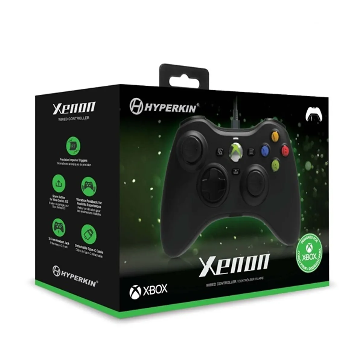 Hyperkin M01368-BK Xenon kontroller, vezetékes, fekete, Xbox Series és One kompatibilis, Windows 10, 11 #5