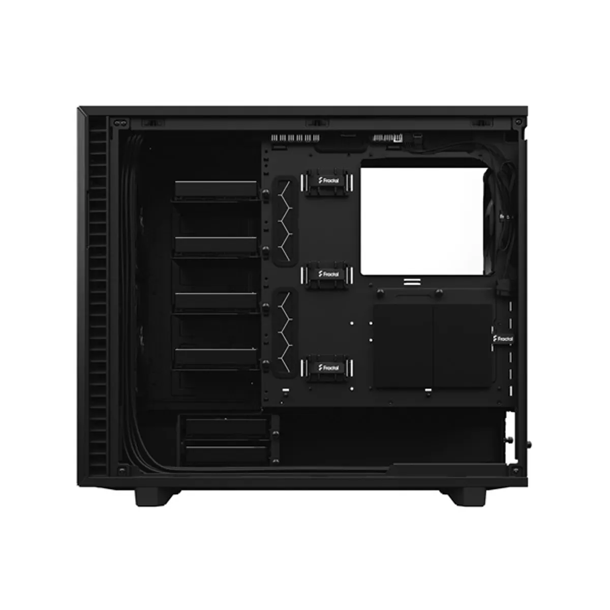 Fractal Design FD-C-DEF7A-02 Define 7 E-ATX fekete üveg oldallap táp nélküli 3 előre telepített ventilátor USB 3.0 USB fejhallgató mikrofon #7