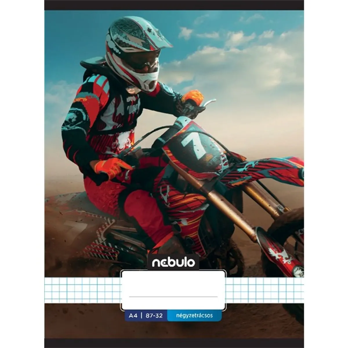 Nebulo NR-XM-A4 füzet kockás A4 32 lap tűzött #7