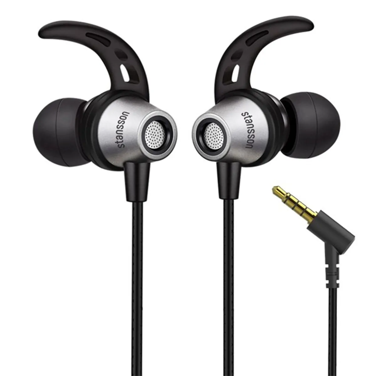 Stansson HE-104-BL fülhallgató 3,5 mm jack, 120 cm kábel, 10 mm hangszóró, 16 ohm impedancia, 105 dB érzékenység #1