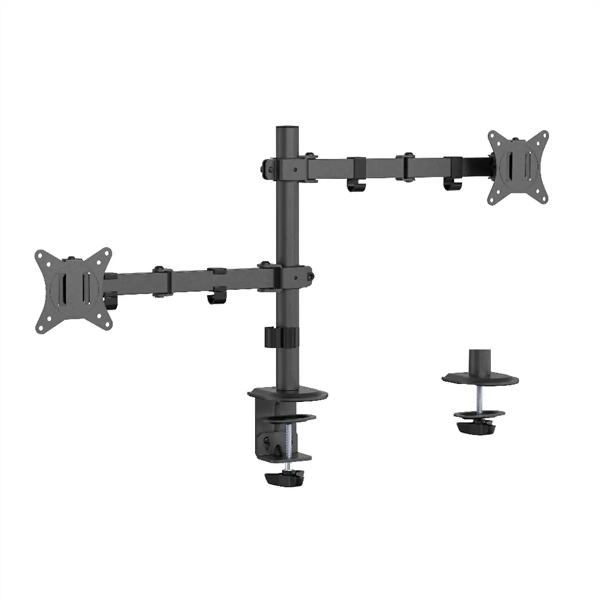 GEMBIRD MA-D2-03 monitortartó kar két monitor 17"-32" 9kg 75x75;100x100 forgatható 180° billenthető 90° kábelrendező fekete #1