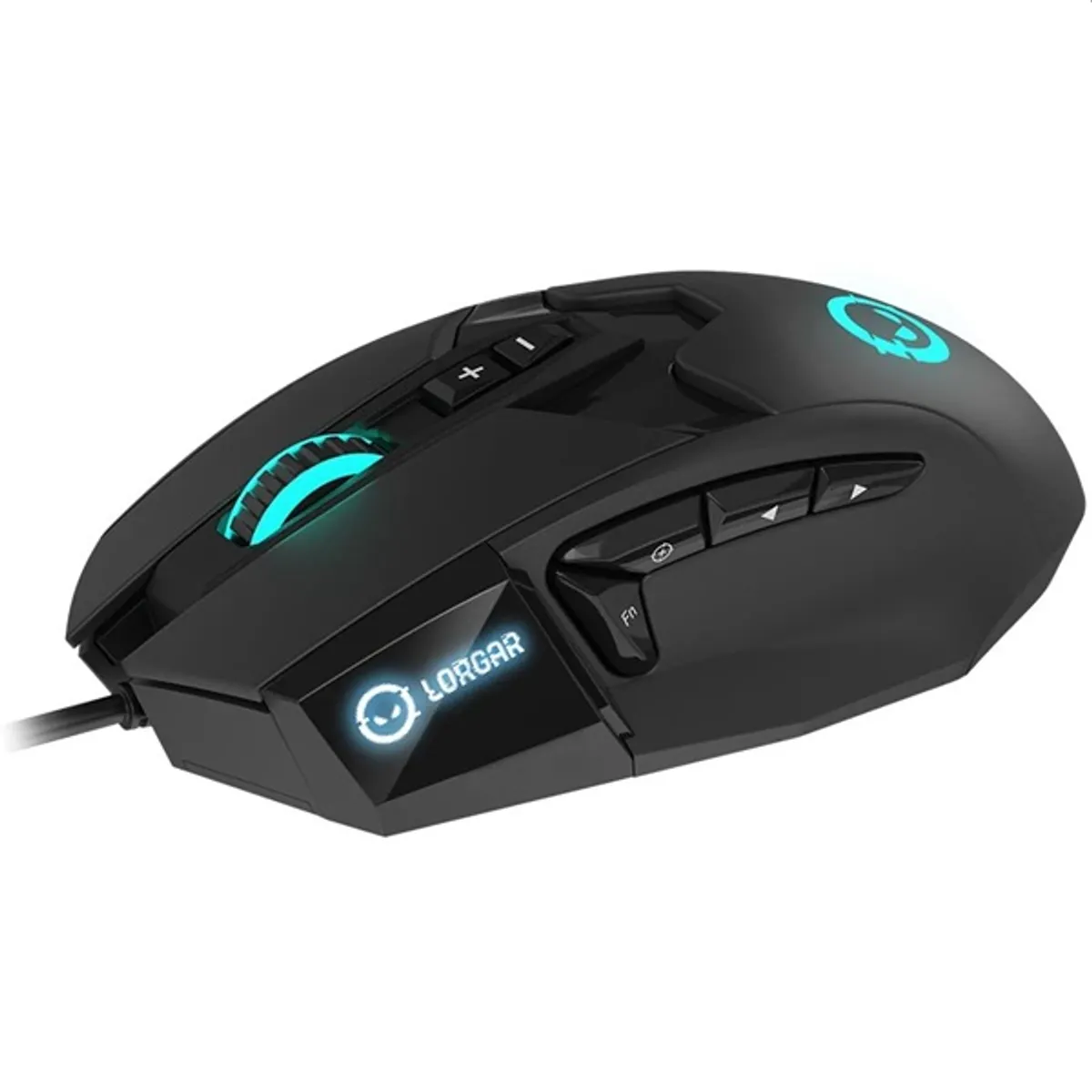 LORGAR LRG-GMS579 Stricter 579 9 programozható gomb Pixart PMW3336 szenzor 12000 DPI OLED kijelző USB 1.8m PTFE láb #5