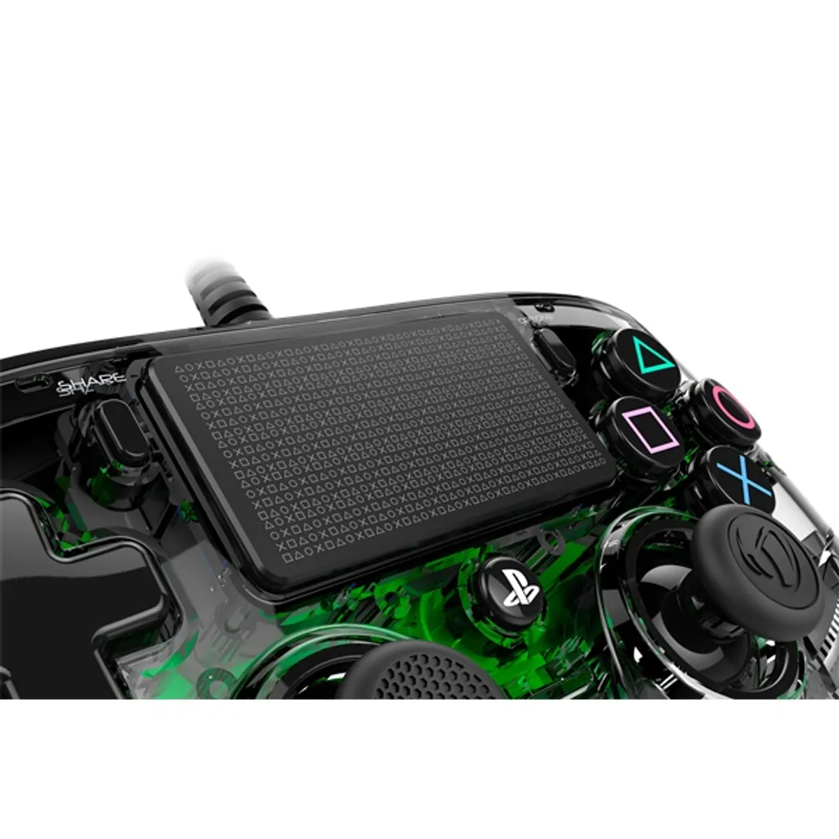 NACON 2804956 Compact PS4 kontroller zöld átlátszó vezetékes 3 m kábel #7