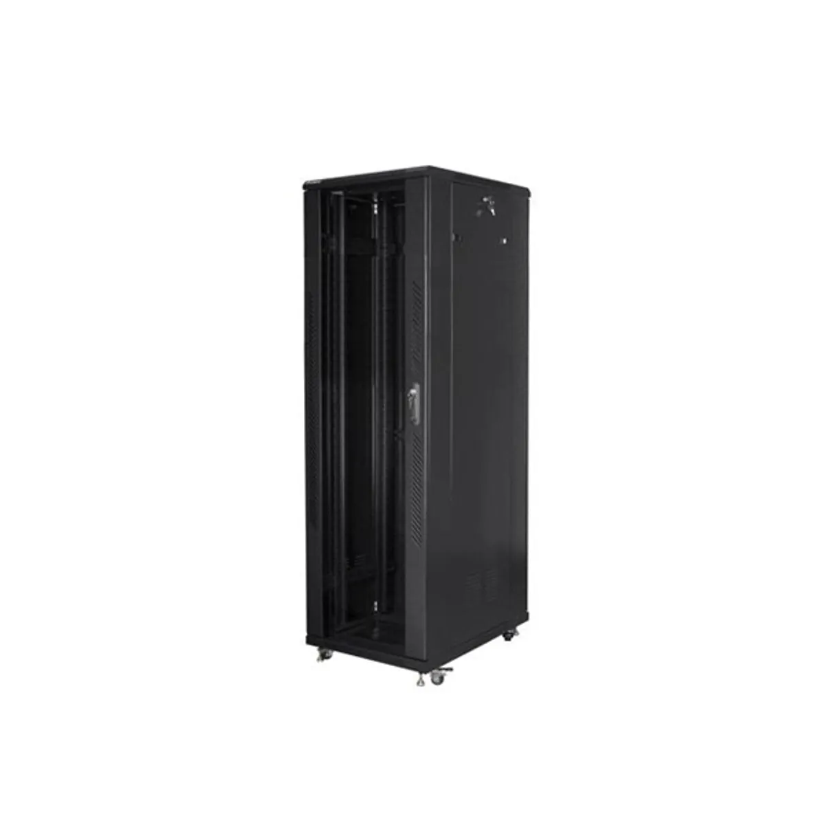 LANBERG FF01-8842-12B 19" 42U álló szekrény 800x800x2047 mm fekete üvegajtó #2
