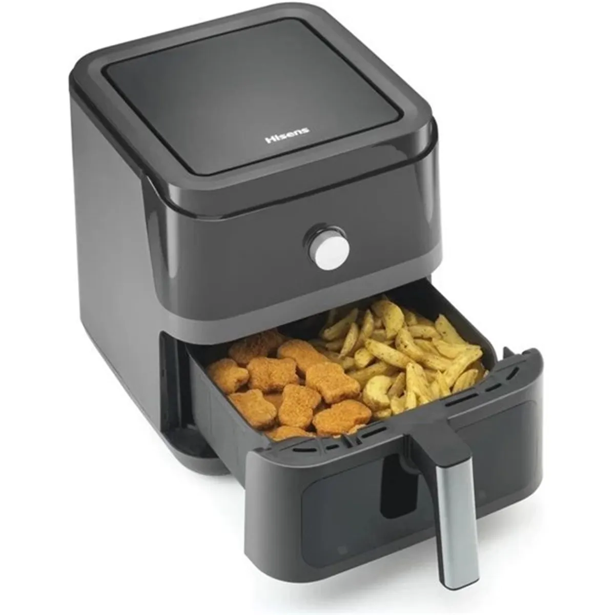 Hisense 744031 HAF1800D fekete 5,7 L 1850 W 33,5 cm x 30,4 cm x 38,2 cm kivehető edény időzítő ellenőrzőablak #5