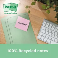 Post-it 7100259123 jegyzettömb 76x76mm 100 lapos újrahasznosított PEFC vegyes #5