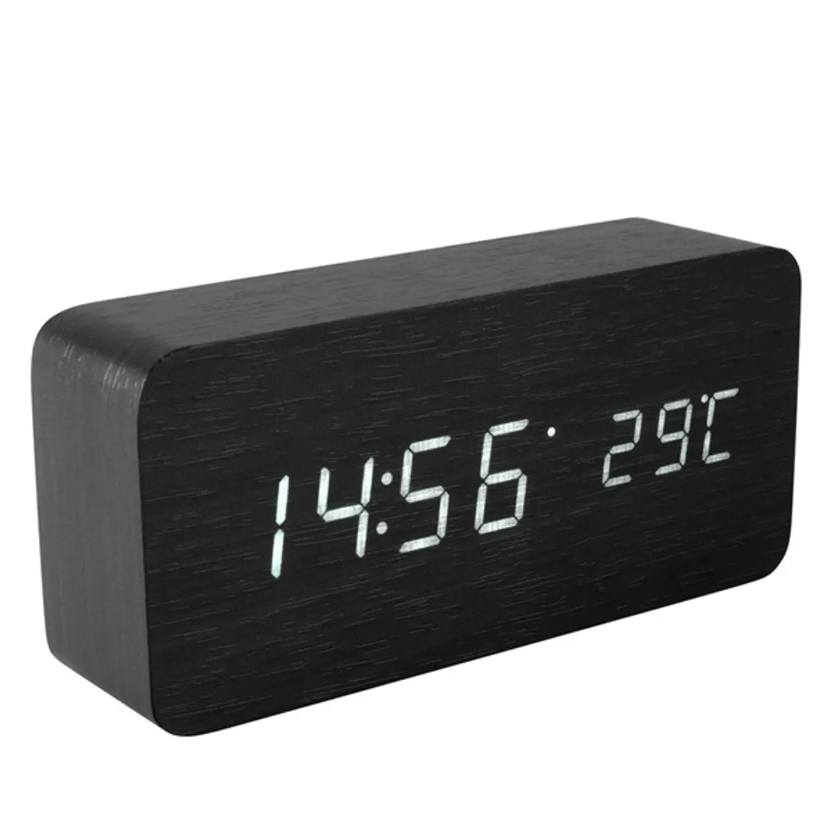 HOME OC 04 ébresztőóra hőmérséklet kijelzővel digitális LED kijelző 12/24h, 1 perces bip-bip hangjelzés, 3xAAA vagy hálózati adapter #1