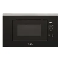 Whirlpool 859991591560 beépíthető mikrohullámú sütő fekete ezüst 20L grill LCD JetStart JetDefrost