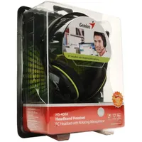 GENIUS 31710169100 fejhallgató-erősítő 2.0 headset fekete-zöld, 180 cm kábel, vezetékes, PC MAC Tablet Mobil hangerőszabályzó, mikrofon bal #4