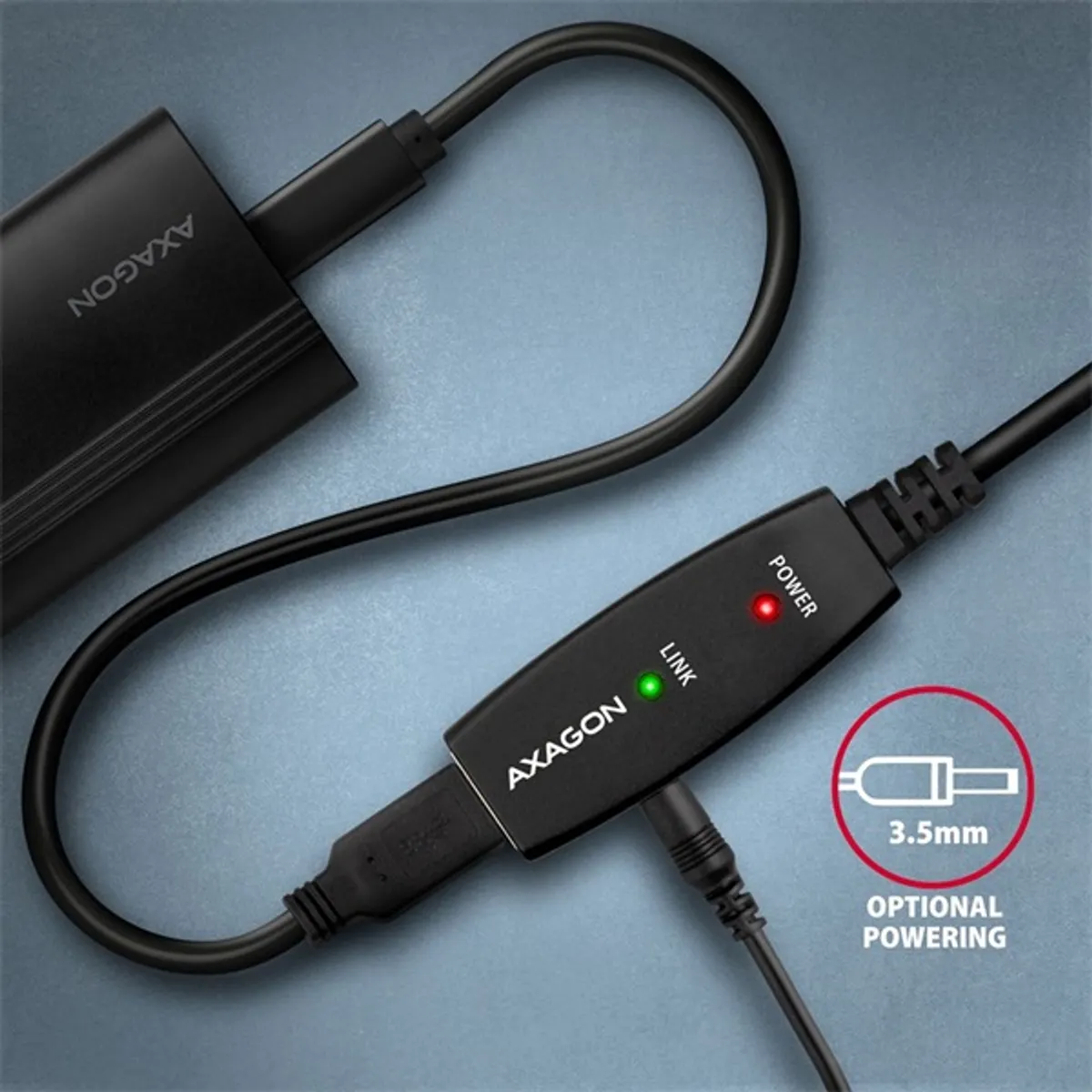 Axagon ADR-207 USB repeater kábel fekete 750 cm USB A-USB A hosszabbító #6