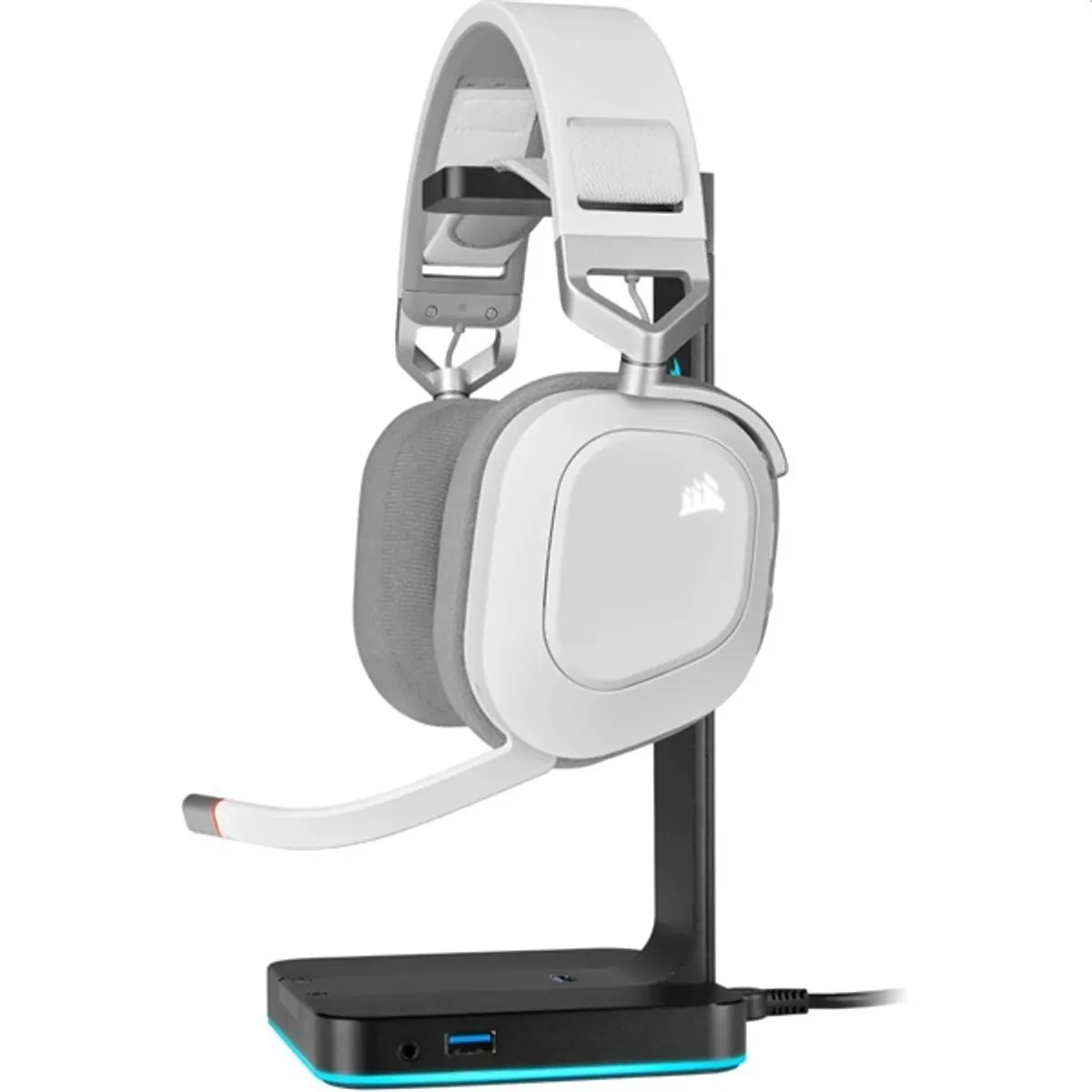CORSAIR CA-9011236-EU HS80 RGB Wireless Fehér SLIPSTREAM Wireless 50 mm 32 ohm USB PC MAC PS4 PS5 20 óra 20-40000 Hz #4