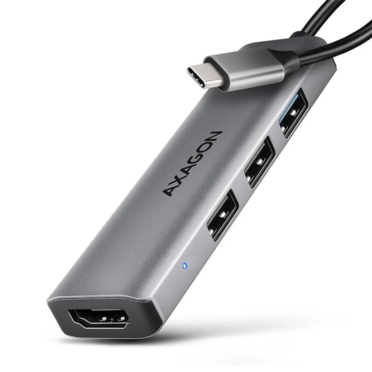 Axagon HMC-H3A USB-C 5Gbps STARTER 4in1 hub 3x USB-A HDMI #1