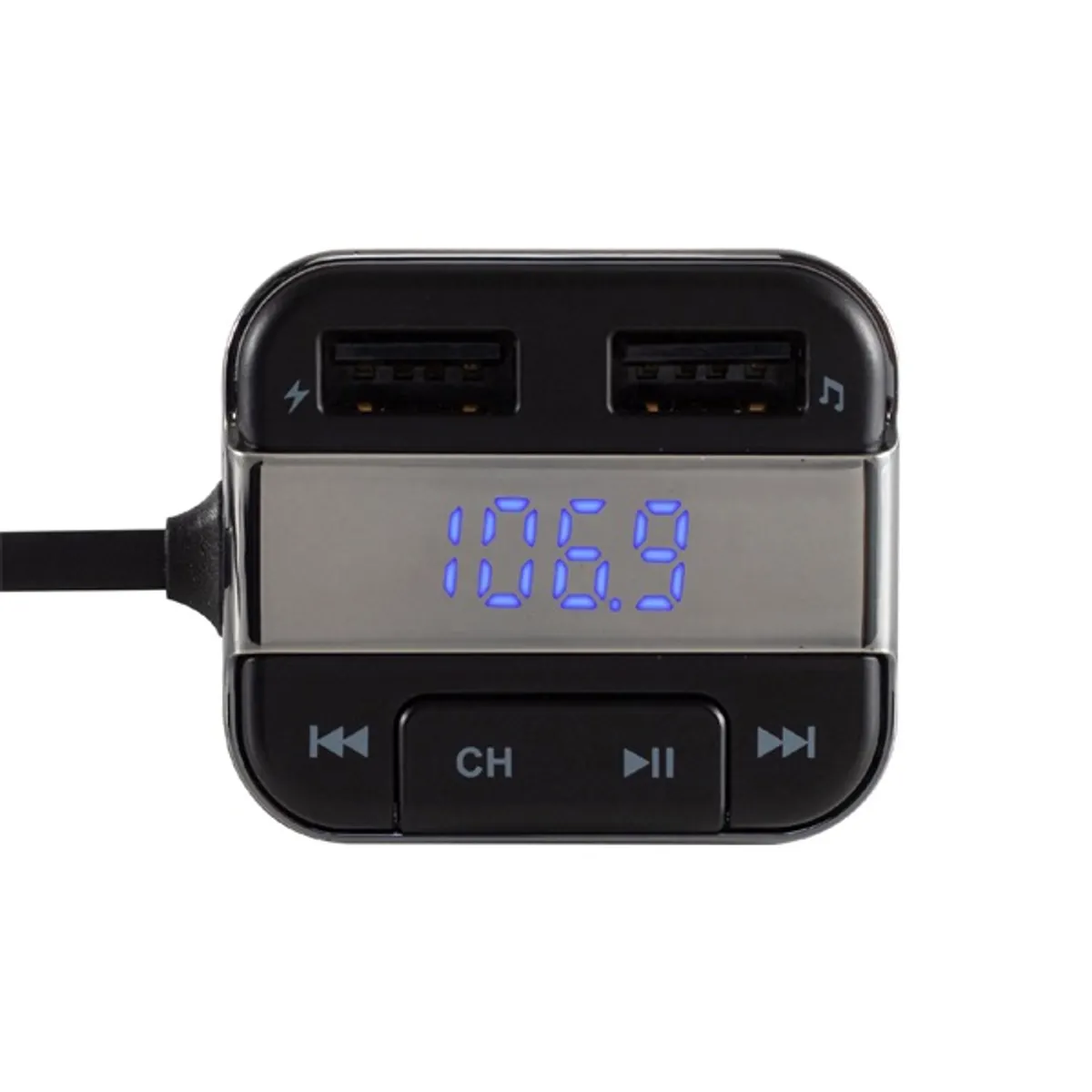 SAL FMBT MIC FM modulátor és Bluetooth transzmitter LED kijelző, fekete, dupla USB gyorstöltő #3