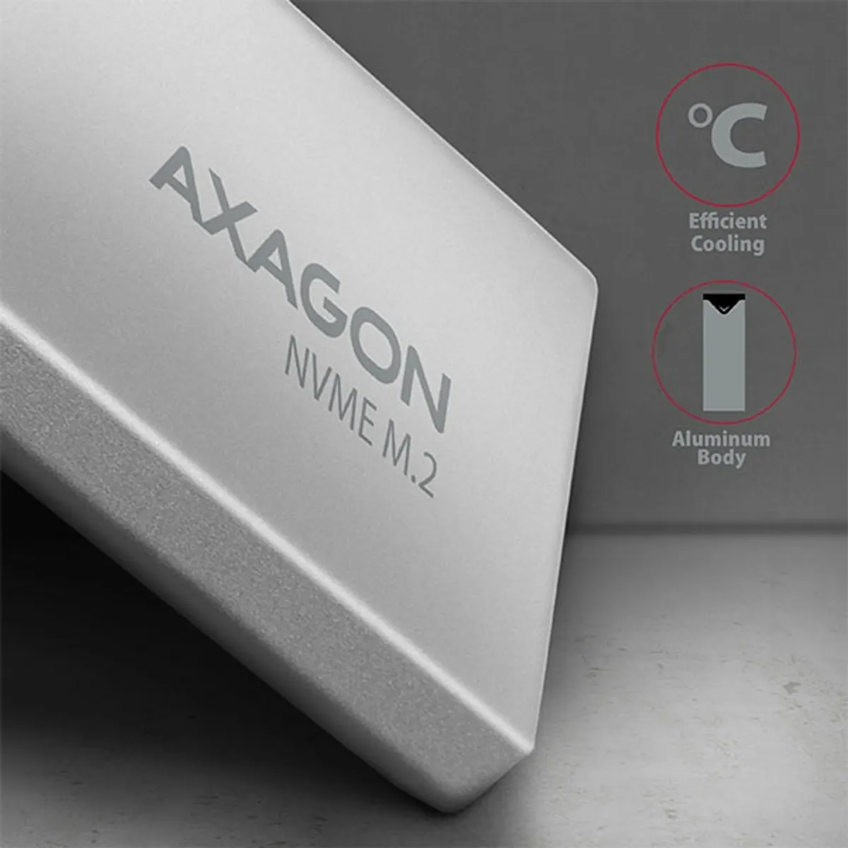 AXAGON EEM2-UG2 M.2 nvme külső ház usb-c 3.2 gen2 alumínium szürke #4