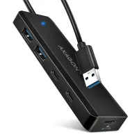 AXAGON HUE-C2A usb hub külső tápos 4-portos