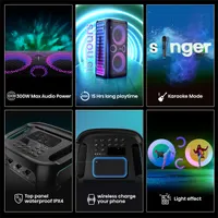 HISENSE 20016678 parti hangszóró Bluetooth IPX4 15 óra 300 W 7650 mAh vezeték nélküli töltőpad AUX #7