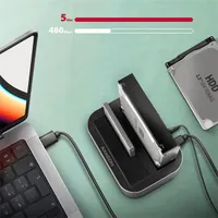 AXAGON ADSA-DC duál dokkoló 2x sata 2.5" 3.5" usb-c 5gbps #4