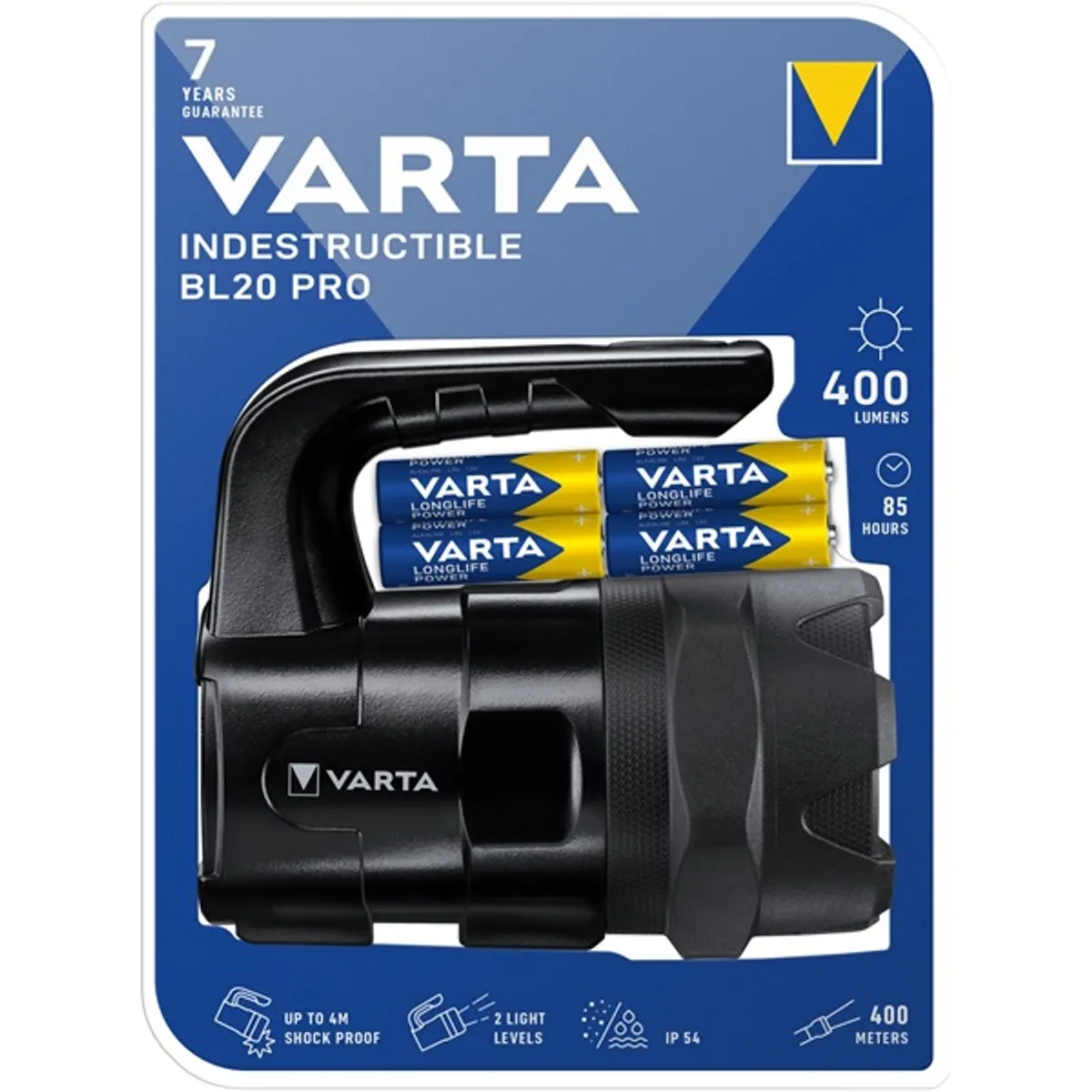 VARTA 18751101421 Indestructible BL20 Pro nagy teljesítményű led elemlámpa fekete #3