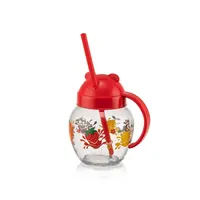 LUXPLASTIC C-00373 Iris üvegbögre szívószállal 0,37l