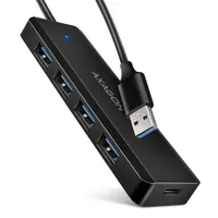 Axagon HUE-C1A USB hub 4-portos USB-A 5Gbps 19 cm kábel