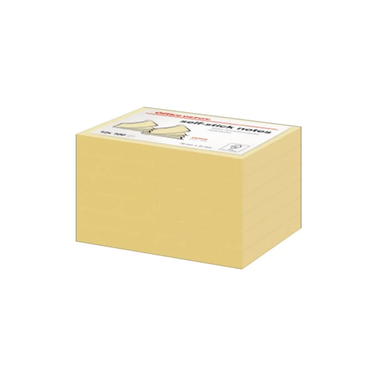 Office Depot 6047550 jegyzettömb öntapadós 51x76mm sárga 100 lapok 12 tömb csomag #1