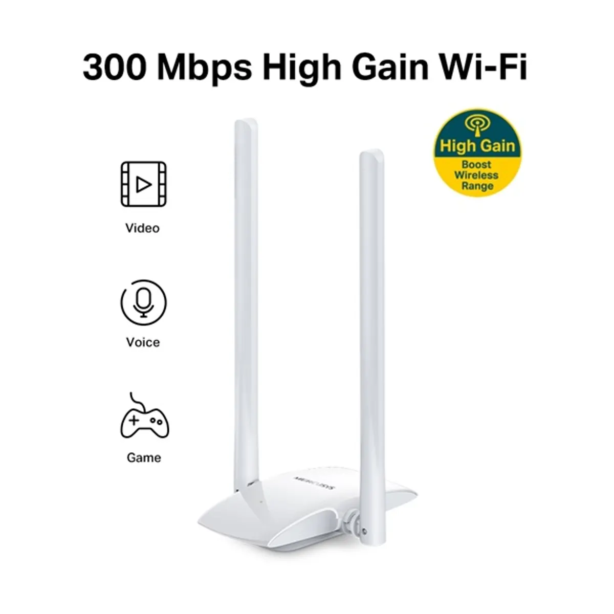 MERCUSYS MW300UH 300Mbps USB 802.11 b g n vezeték nélküli adapter WPA WPA2 WEP #2