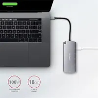 AXAGON HMC-6M2 6in1 dokkoló M.2 SATA USB-C PD60W HDMI 4K RJ45 #7