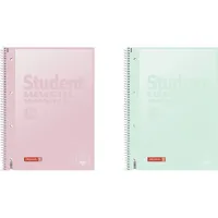 Brunnen 106732896 Spirálfüzet A4 80 lapos kockás fedlap pasztell menta és pasztell pink