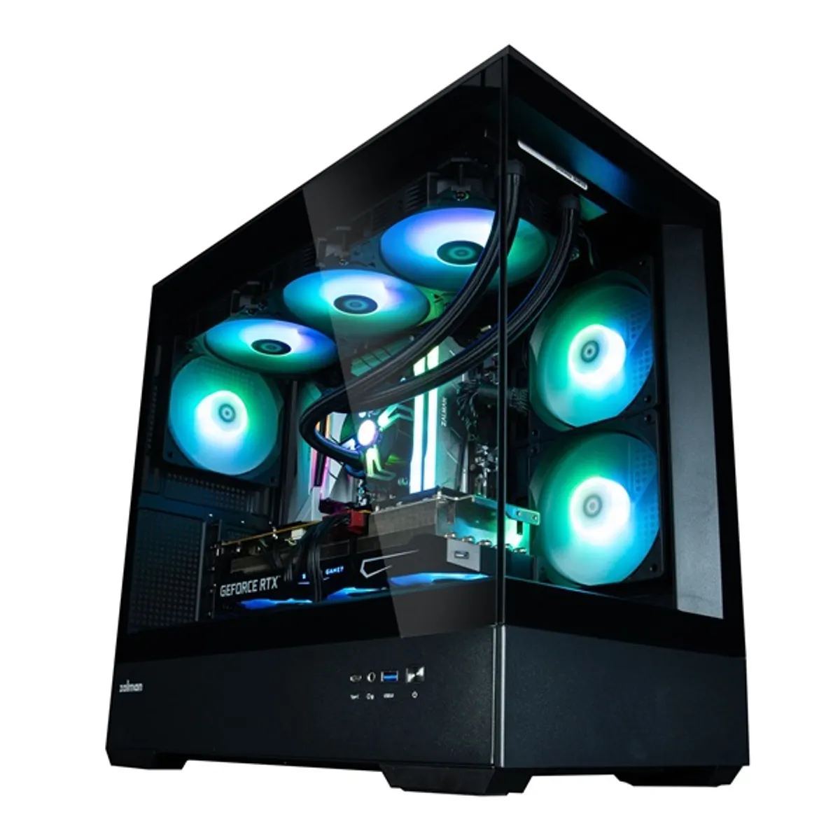 Zalman P30 BLACK ablakos mATX ARGB USB 3.0 3 beépített ventilátor táp nélküli #5