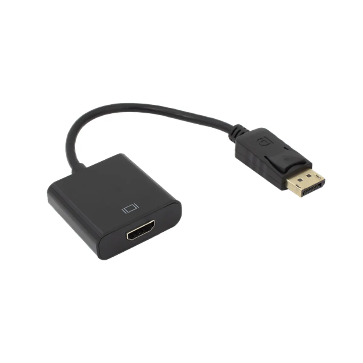 SBOX AD.DP-HDMI/R DisplayPort M to HDMI F adapter fekete 13 cm 1080p aranyozott #1