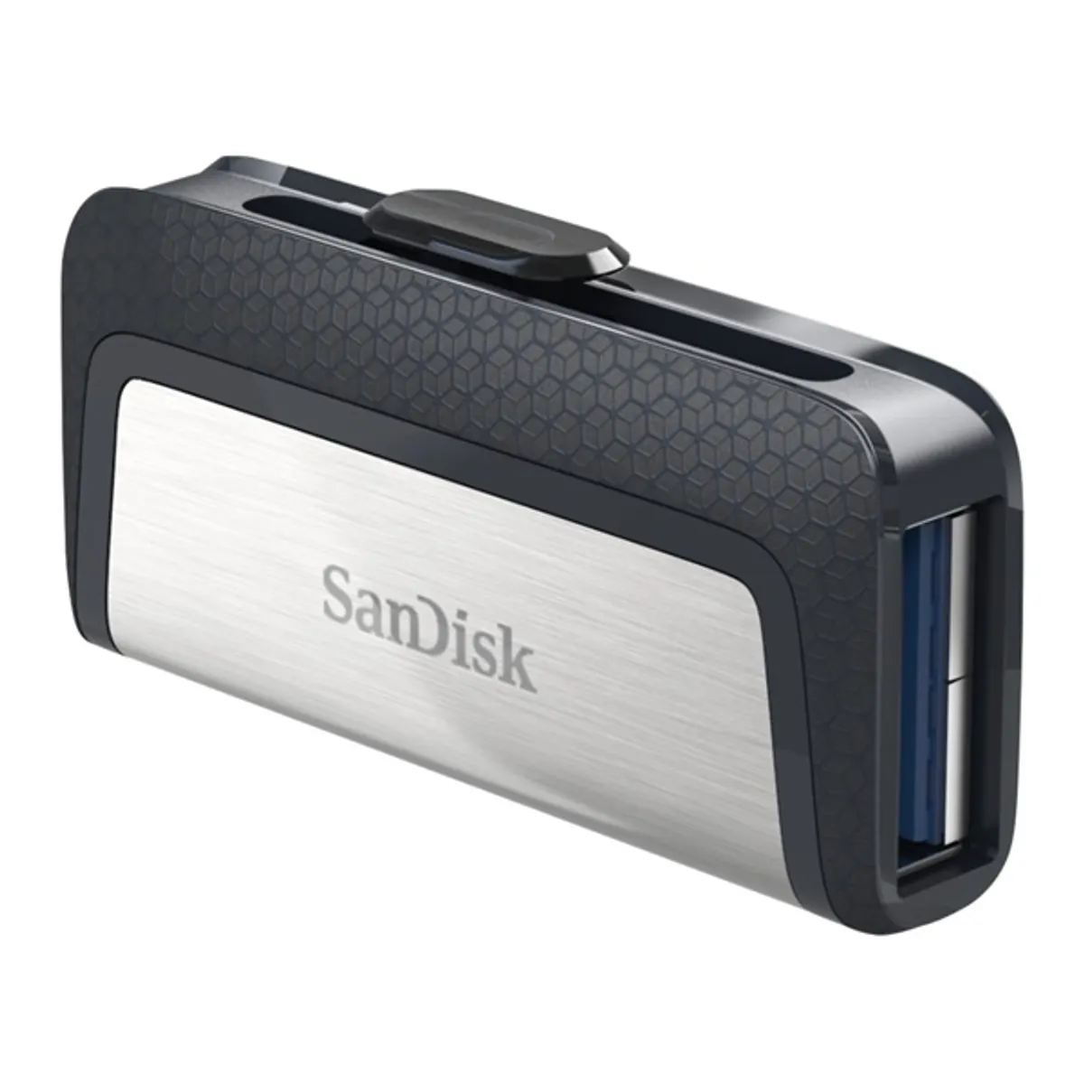 SanDisk 00173339 Dual Drive 128 GB USB 3.0 Type-C és Type-A visszahúzható ezüst fém-műanyag #1