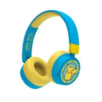 OTL PK0980 Pikachu Bluetooth gyermek fejhallgató Kék Sárga 40 mm 32 ohm 24 óra USB-C 3,5 mm