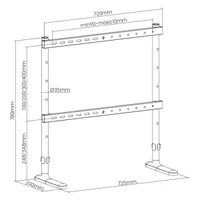 STANSSON WM-4975 asztali konzol Fa, Acél, Alumínium 49"-75" VESA 100x100-600x400 1 db kábelrendező #6