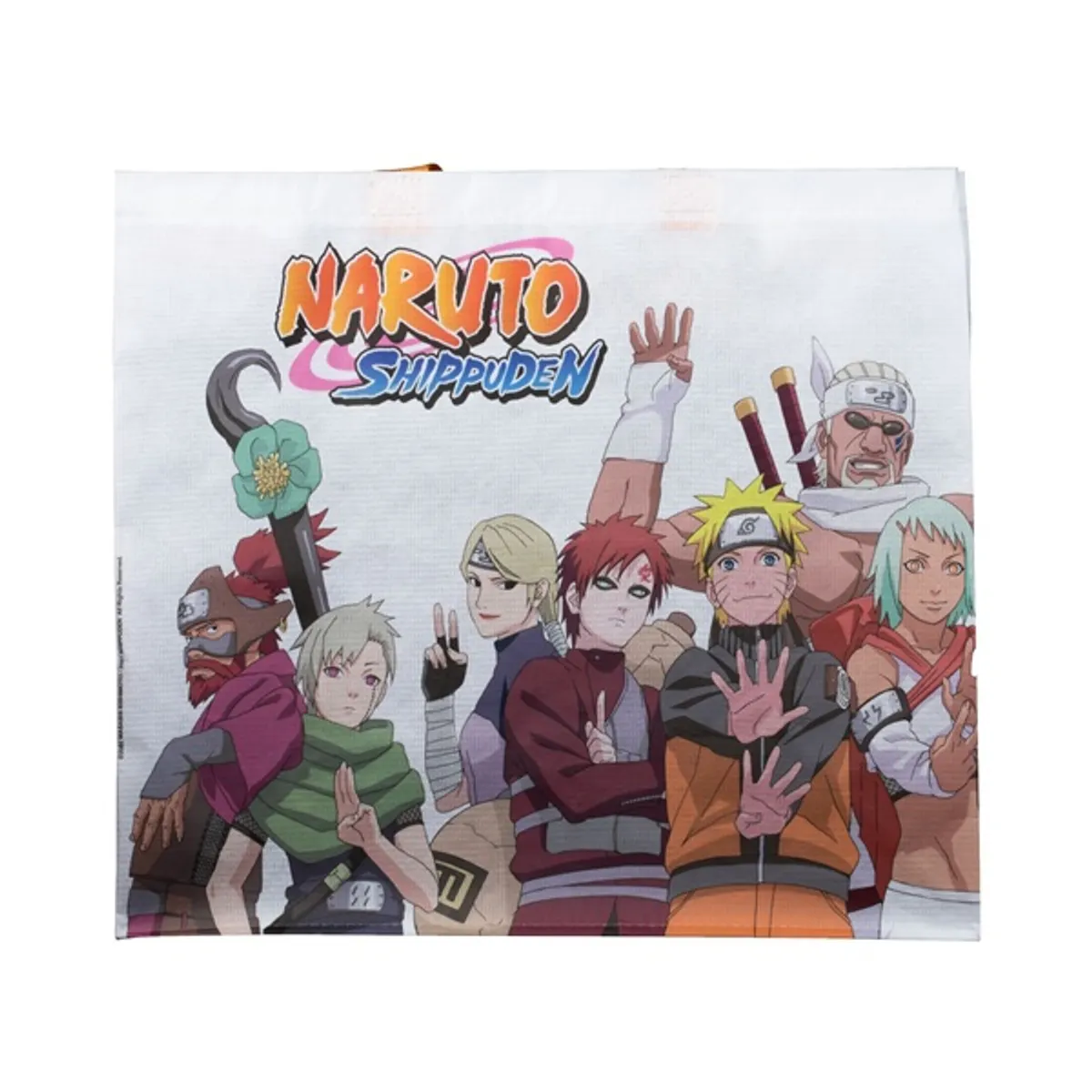 KONIX KX-CABA-NARU Naruto bevásárló táska M-es 40x45x20cm fehér rPET zsinór zár #2