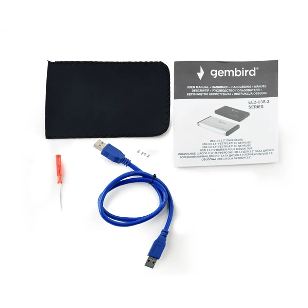 GEMBIRD EE2-U3S-2-R 2.5" USB 3.0 SATA HDD SSD ház alumínium piros #4