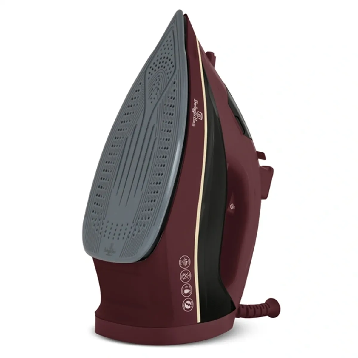 Berlinger Haus BH/9595 gőzölős vasaló bordó kerámia talp 190 cm kábel 300 ml víztartály 2200 W állítható gőz #3