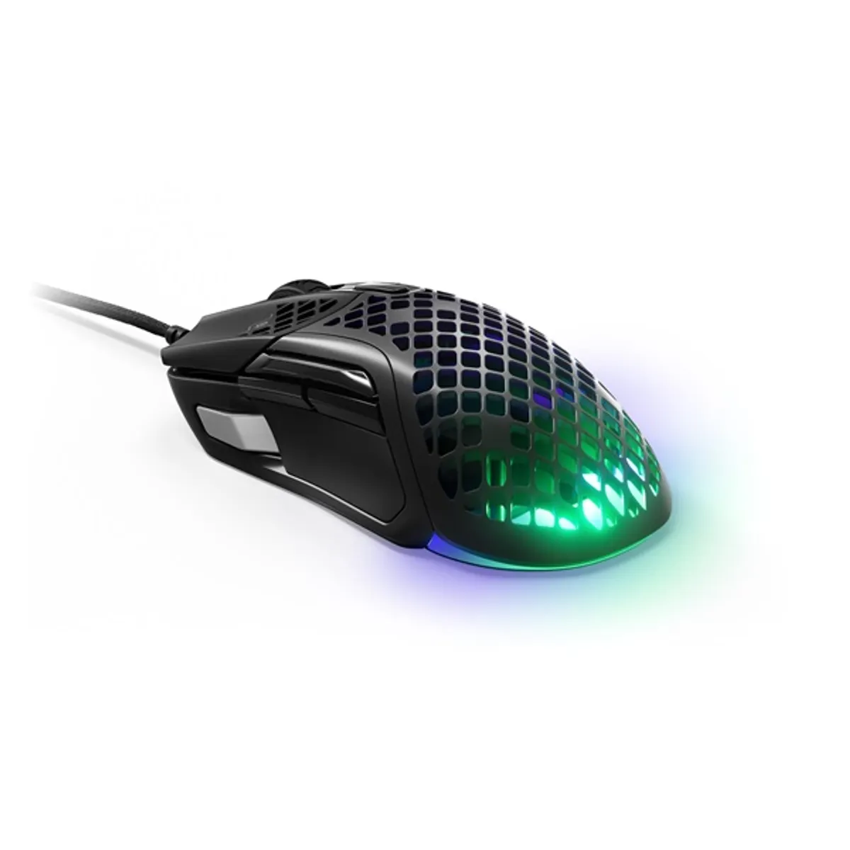 SteelSeries 62401 Aerox 5 optikai gamer egér fekete 18000 dpi 9 programozható gomb RGB vezetékes levehető USB kábel 200 cm jobbkezes #5