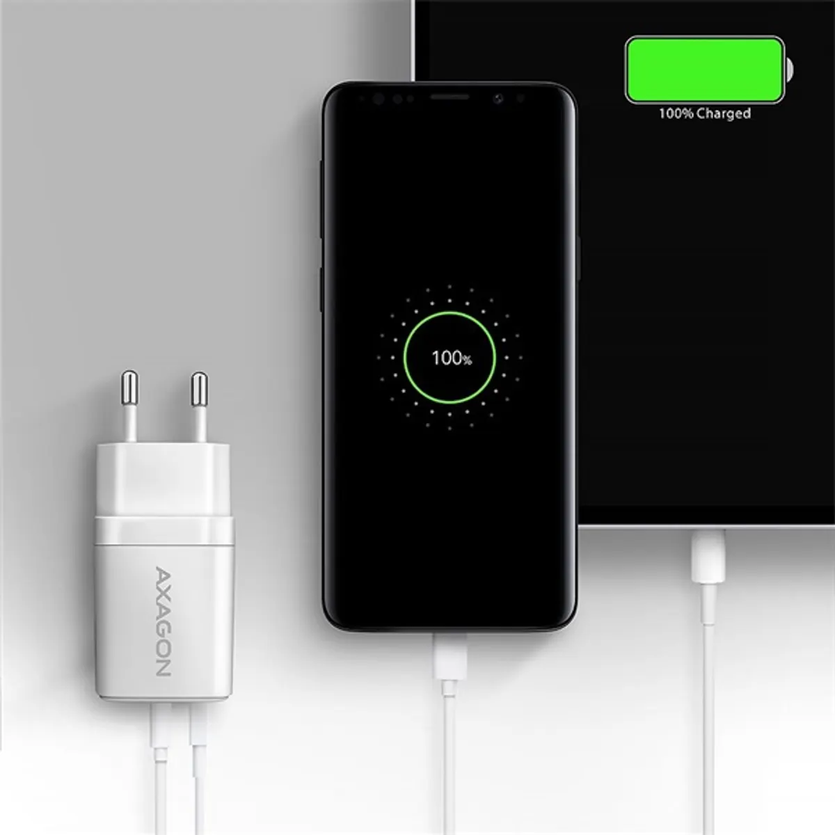 AXAGON ACU-PQ20W duál USB-C USB-A töltő 20W PD3.0 QC4 univerzális #10