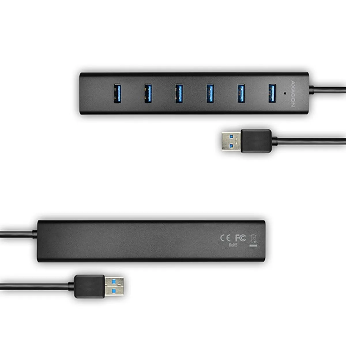 AXAGON HUE-SA7BP 7 portos USB 3.0 töltő hub 2A töltés minden porton USB Battery Charging 1.2 #3