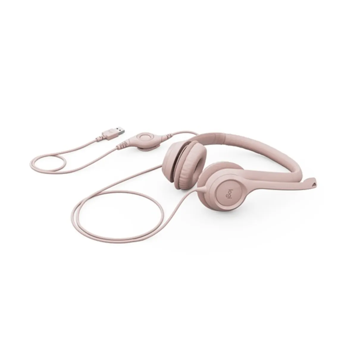 LOGITECH 981-001281 H390 fejhallgató USB rózsaszín 2.0 headset 32 ohm 20-20000 Hz 100-10000 Hz -17 dB zajszűrő mikrofon balos #2