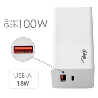 Akyga AK-CH-20 GaN töltő USB-C USB-A 100W QC3.0 PD3.0 Fehér #4