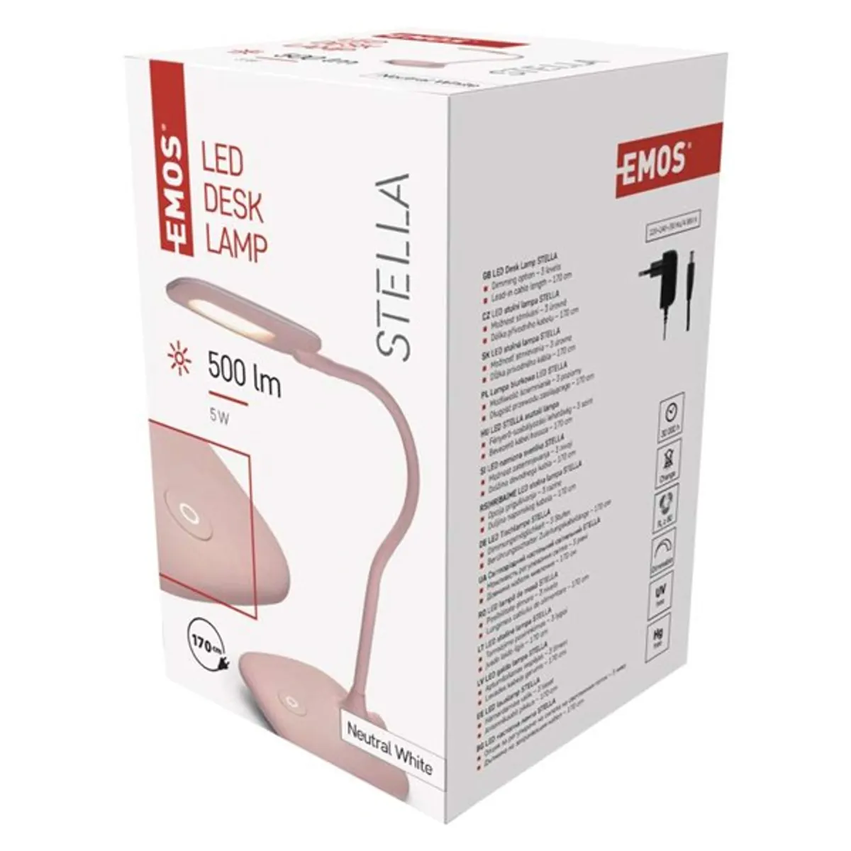 Emos Z7602P Stella led asztali lámpa rózsaszín 12 led 4000k ip20 #5