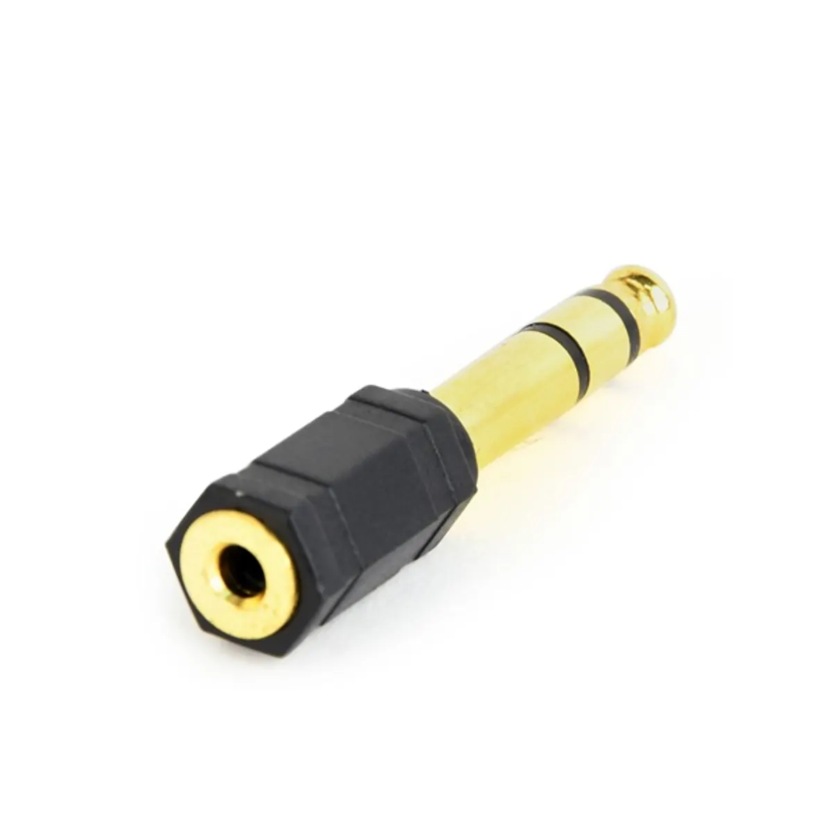 GEMBIRD A-6.35M-3.5F 6,3 mm jack M 3,5 mm jack F sztereó adapter Fekete aranyozott érintkezők #3