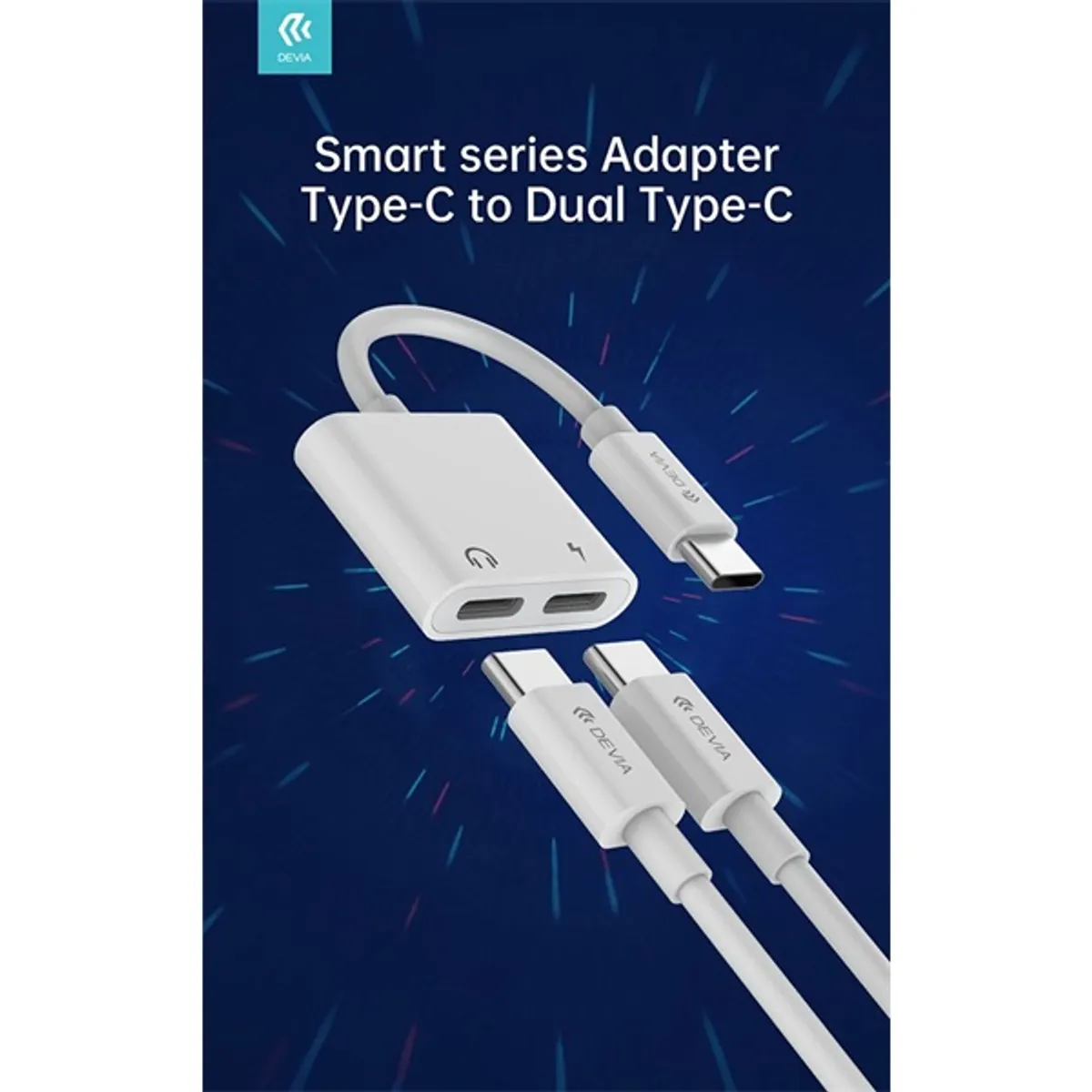 Devia ST354137 2x type-c audio adapter fehér #7
