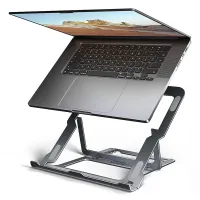 Axagon STND-LAG Laptopállvány szürke 8 állítható pozíció 91-150 mm