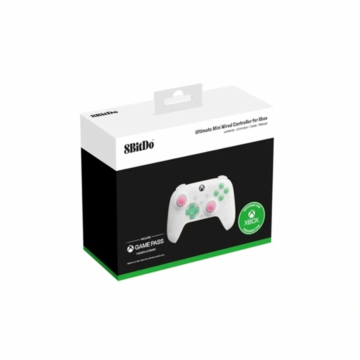 8BitDo RET00505 Ultimate Mini áttetsző fehér vezetékes kontroller, 250 cm kábel, 16 gomb, PC és Xbox kompatibilis #6