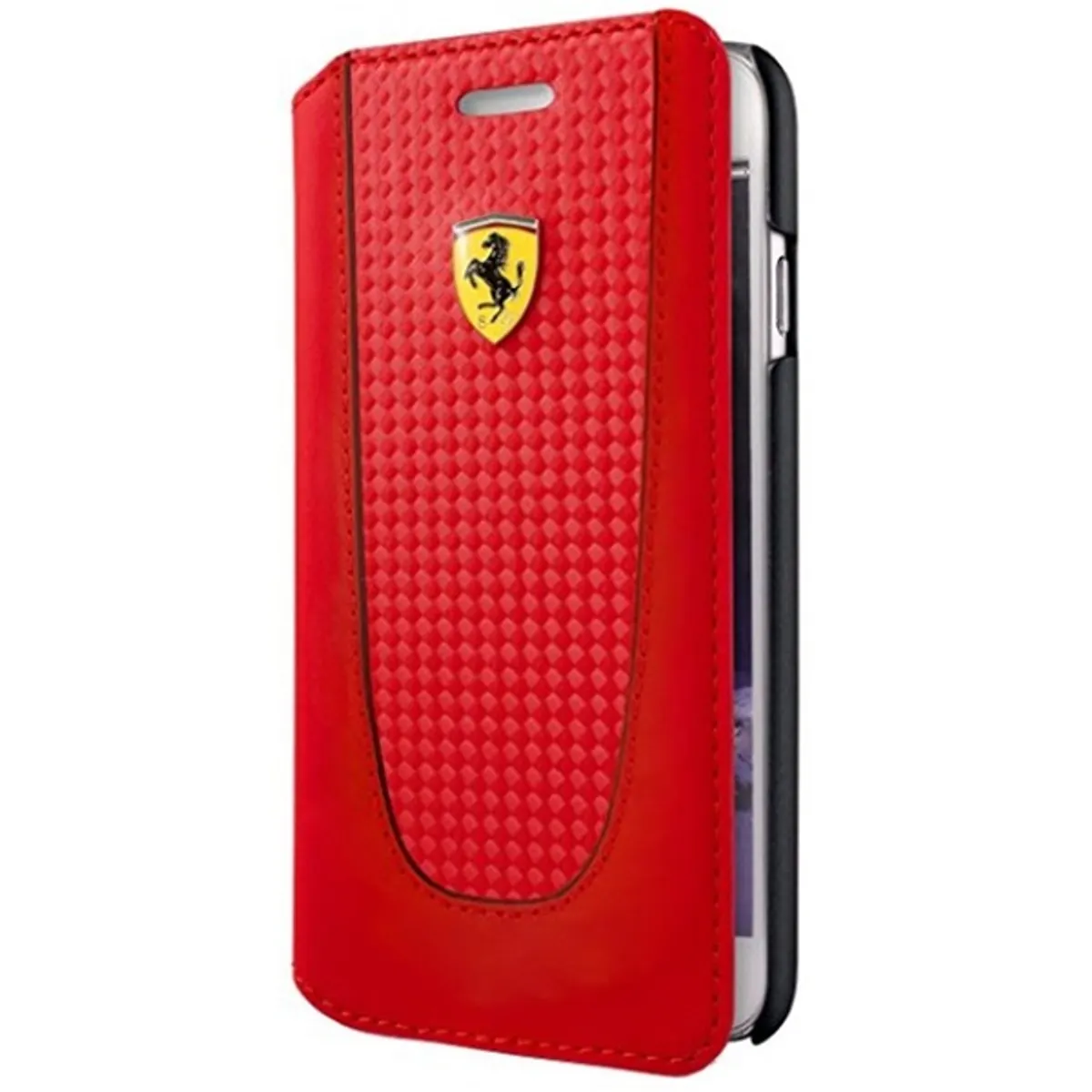 Ferrari FEPIFLBKP7LRE SF pit stop flip tok piros nyomott mintás 5,5" iPhone 7 Plus #2